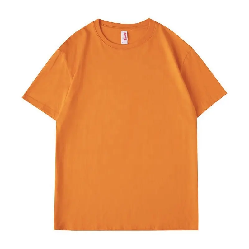 Custom Logo Crew Neck 100% Cotton Summer Short Sleeve Work Wear Customized Print Embroidery Advertising Oversize T Shirt Men's