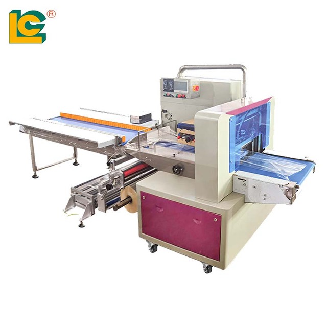 Electric Horizontal Flow Packing Wrapping Machine for Food Beverage Cans Packaging-Large Pillow Type