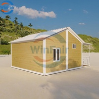 Casa Contenedor WinFair, Casas Móviles Prefabricadas Pequeñas con Terraza para una Vida Ecológica/Sostenible/Estilo Rústico