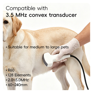 Échographe Doppler vétérinaire portable ECI-X8, appareil d'échographie Doppler couleur compact pour animaux de compagnie, pour chat, <span class=keywords><strong>chien</strong></span>, hôpital vétérinaire - Product Image 2