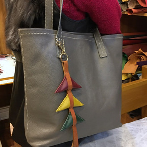 Creative and personalized keychain/<b>bag</b> <b>charm</b>, PU leather Christmas tree key pendant, Korean style fashionable and versatile key - Product Image 1
