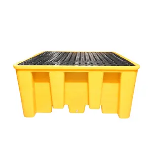 Containment Single Bucket Leak-Proof Tray Polyethylene Pallet Plastic Drip Vacuum Storage Container Spill Containment For Tank Lldpe