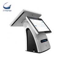 Terminal de pago RFID para programas de fidelización de restaurantes Sistema POS cuadrado con impresora para exposiciones y caja registradora POS