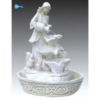 Vente en gros d'usine, marbre blanc naturel, style européen, ornements de jardin durables, sculptures en pierre artificielle, pots de fleurs pour