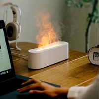 Nouvelle tendance 150ML Fire Humidificador diffuseur d'huile à ultrasons Simulation 3D Usb diffuseur d'arôme d'huile de flamme à ultrasons avec lumière 7LED