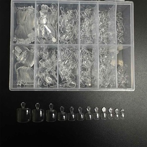 504 pièces/boîte clair faux ongles d'orteil conseils pieds conseils <span class=keywords><strong>manucure</strong></span> Nail Art décoration couverture complète faux ongles d'orteil conseils - Product Image 3
