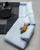 Ensemble de canapé d'angle en tissu minimaliste italien nordique Petit salon Design unique lavable détachable convivial