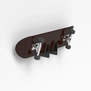 Di plastica trasparente di skateboard display del supporto del basamento acrilico skateboard display rack