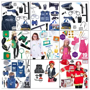 Custom Kids RolePlay Costume Dress Up Kit Kids Pretend Play Toy Police,Doctor,Explorer,Firefighter,Chef Pretend Toy