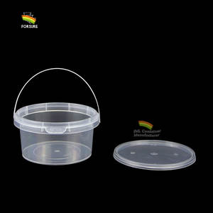 Seau à fruits en plastique transparent de qualité alimentaire 350 ml/500 ml/700 ml/1000 ml avec fermoir antivol, seau à nourriture jetable pour boba, petit seau à nourriture - Product Image 2