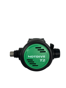 HOTDIVE T2 <span class=keywords><strong>O2</strong></span> Régulateur de deuxième étage en acier inoxydable vert avec tuyau, équilibré et réglable pour la <span class=keywords><strong>plongée</strong></span> technique et la décompression - Product Image 2