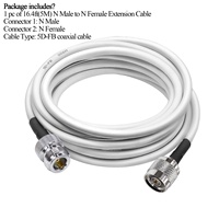 Câble coaxial de haute qualité à faible perte 50 Ohm, câble d'extension d'antenne RF 5D-FB N mâle vers TNC mâle Lmr 400 TJKL