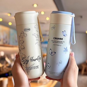 Cruhre Insulated <b>Water</b> <b>Bottle</b> 500Ml Tea <b>Infuser</b> Portable Thermos For Women Outdoor Use - Product Image 4