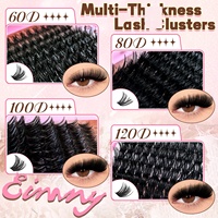 [800 Clusters] Livre de cils synthétiques haute densité 60/80/100/120 D, non irritant, lot de faux cils, best-seller