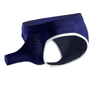 Sous-vêtements en coton pour hommes, caleçons boxer avec poche en forme de trompe d'éléphant - Product Image 1