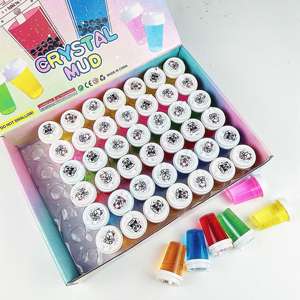 Wholesale Price Kids <b>Birthday</b> Party Slime <b>Favors</b> 48 Pack Educational Mini Crystal Mud Colorful Cup Slime - Product Image 1