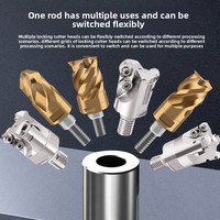 Barre de fraisage CNC en acier au tungstène BOSSL, type verrouillable, remplaçable, anti-vibration, non revêtue, HRC 65, modèle MFT, qualité supérieure, queue de fraisage