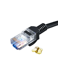 Kabel Patch Ethernet CAT5e UTP, Kabel Jaringan RJ45 Tembaga 8 Inti untuk Komputer, Switch, Kabel Kabinet