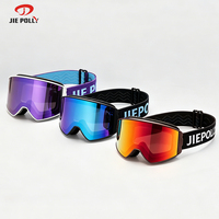 Lunettes de ski direct usine, protection UV400, blocs d'éponge à trois couches, compatibles avec les casques anti-vent froid pour sports d'hiver