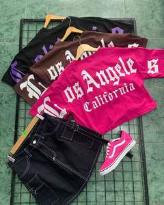 광저우 상하이 산업 공동 제조업체 스트리트웨어 대형 풀 실크 스크린 인쇄 빅 그래픽 남성용 티셔츠 - Product Image 2