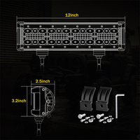 12 Feux latéraux tout-terrain 100W, barre lumineuse LED latérale blanche 180° °   Éclairage pour accessoires tout-terrain universels