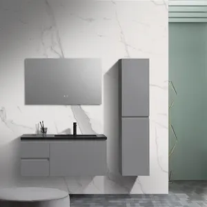 24 32 36 45 60 72 inç fantezi akıllı ayna ile duvar mermer banyo vanity lavabo seti