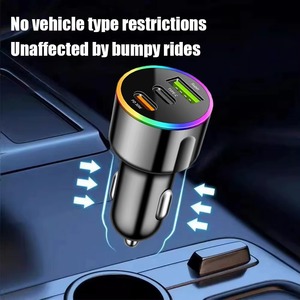 Cargador de Coche con Luz Ambiental Colorida, 60W PD 30W Tipo C, Carga Rápida, Doble Puerto - Product Image 3