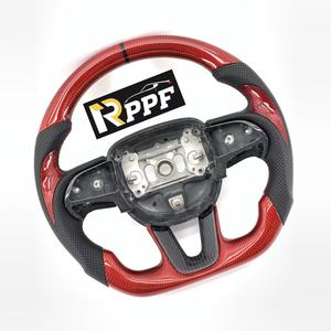 Volant en fibre de carbone rouge de haute qualité Rppf avec poignées pour <span class=keywords><strong>Dodge</strong></span> Charger <span class=keywords><strong>2015</strong></span>-2021 <span class=keywords><strong>Dodge</strong></span> <span class=keywords><strong>Durango</strong></span> 2018-2021 - Product Image 2