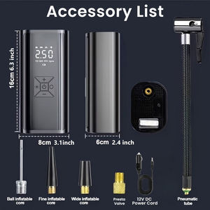 Inflador de Neumáticos de Coche Portátil Inalámbrico de 120W, 12V CC, 150PSI, Pantalla LCD Digital, Luz LED, Certificado CE, Garantía de 12 Meses - Product Image 3