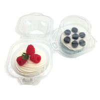 Récipient à cupcakes en plastique PET transparent personnalisé Boîte à muffins à grain unique Boîte à blister épaissie Emballage alimentaire Gâteau à la crème pâtissière