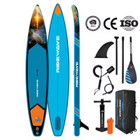 OEM ODM personnalisé 14 pieds Sup Race planche à rame gonflable pour le surf pour les sports nautiques