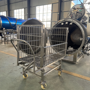 Autoclave de stérilisation des aliments en conserve, machine de cuisson statique à vapeur, équipée d'un échangeur de chaleur et d'un système de refroidissement - Product Image 5