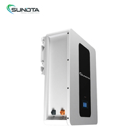 Sistem Penyimpanan Energi Rumah Tenaga Surya Sundta EU Warehouse 48V/51.2V Baterai Lithium Ion LiFePO4 10kWh Kapasitas 200Ah Terpasang di Dinding