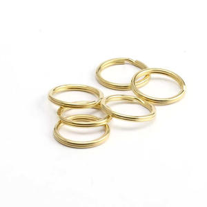 स्टॉक पीतल की कुंजी रिंग फ्लैट सर्कल शुद्ध तांबे की कार कीचेन डिय हस्तनिर्मित चमड़े के सामान हार्डवेयर उपकरण - Product Image 5