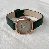 Montre de luxe pour homme, étanche 30M, verre luminescent, bracelet en cuir 14mm, boîtier en acrylique, fermoir papillon, quartz, style business