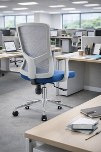 Silla de Oficina Ergonómica de Malla Reclinable, Tejido Transpirable de <span class=keywords><strong>Verano</strong></span>, Altura Ajustable, Sillas de Oficina Modernas de Malla, Silla para Visitantes - Product Image 3