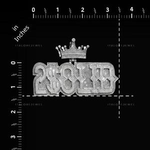 Colgante de Moda 2SOLID con Moissanita Brillante y Plata 925 para Joyería de Estilo Hip Hop Atrevido - Product Image 2