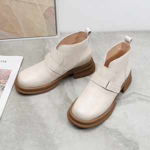 Botines Cortos Cómodos de Moda Otoño-Invierno para Mujer, Transpirables, de Cuero Genuino, Antideslizantes, con Suelas Suaves y Resistentes al Desgaste - Product Image 3