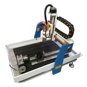 Trung Quốc gỗ CNC Router 3040 6090 CNC Máy chế biến gỗ với trục quay