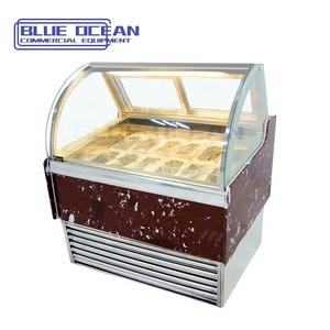 <span class=keywords><strong>Vitrina</strong></span> de <span class=keywords><strong>congelador</strong></span> <span class=keywords><strong>horizontal</strong></span> con ventilador Modo de refrigeración 10/12/14 Sartenes Caja de hielo Máquina de <span class=keywords><strong>congelador</strong></span> de exhibición de helados - Product Image 2