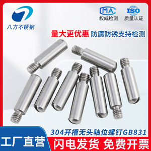 GB831 Stainless Steel Cylindrical Pin M2 <b>M3</b> M4 Slotted External Thread Headless Stepped <b>Screw</b> Shaft Pin - Product Image 3