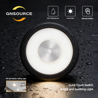 Lampes LED intérieures à intensité variable D126*11mm SMD2835 Noir Blanc Aluminium DC12V IP67 5000K Lumière du jour Dimmable 12V Lampe de plafond pour caravane