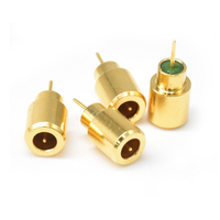 Conector RF hermético aeroespacial SMP chapado en oro premium personalizado, conector coaxial de un solo núcleo, vidrio sinterizado, ultra vacío, IP67