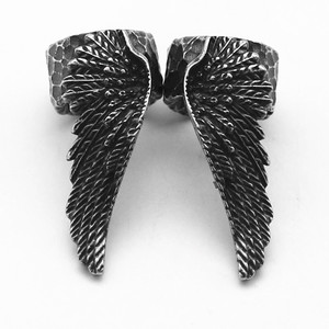 yunnique Feather Cuff <b>Earrings</b> Stainless Steel Geometric Design Unisex Fashion Jewelry - Product Image 1
