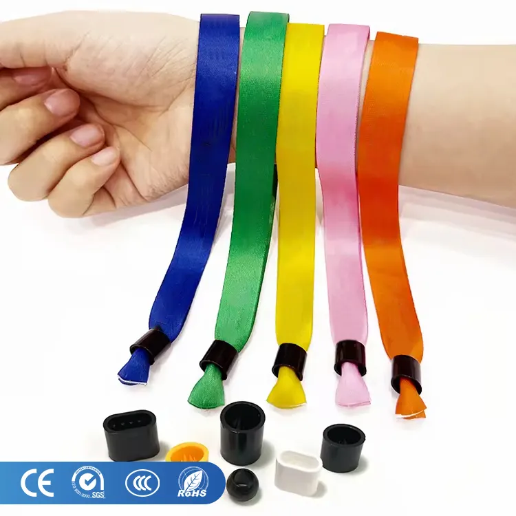 Adjustable Product Colorful Lightweight Eco-friendly Fabric Polyester Promotional Bracelet Gift Anime Wristbands