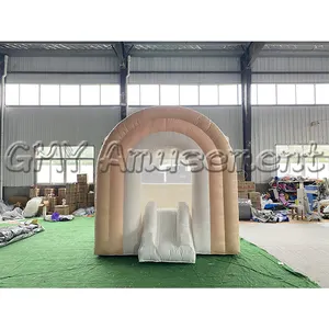 Inflatable toy bouncy castle wedding peach white bounce prices for party rental