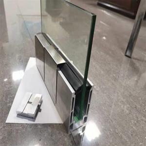 Clôture de piscine en verre avec cadre sans cadre en aluminium à rainure en U, fixation par clips, pour terrasse - Product Image 3