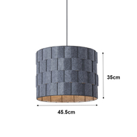 Lustre LED Shenghui DJ-041 avec abat-jour en tissu, blanc chaud 3500K, angle de faisceau 60°, Ra 90, AC 85-265V, éclairage facile à installer