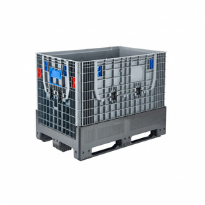 กล่องพาเลท80x120-95พับได้สำหรับอุตสาหกรรมหนักกล่องพาเลท4ทิศทางเข้า2.0T โหลดแบบไดนามิก - Product Image 2