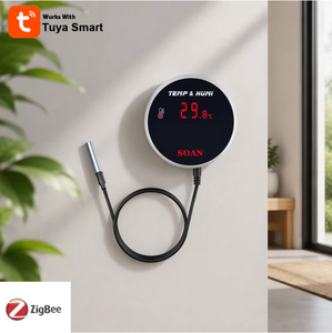 เซ็นเซอร์วัดอุณหภูมิอัจฉริยะ SZMYQ Tuya ZigBee พร้อมระบบแจ้งเตือน ใช้แบตเตอรี่แบบชาร์จได้ สำหรับตรวจสอบตู้แช่แข็งและตู้อบ - Product Image 1